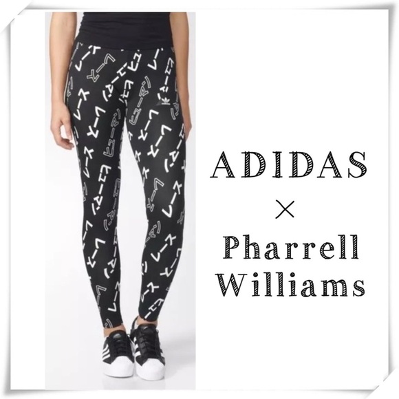 Adidas Pharrell Williams HU Series Print Leggings - Picture 1 of 10